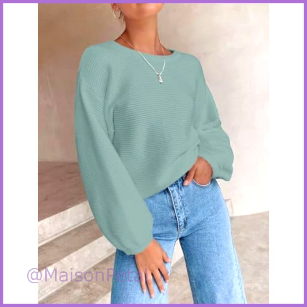 Viscose Rayon Polyester Knit Pullover Sweater Wit… - image 2
